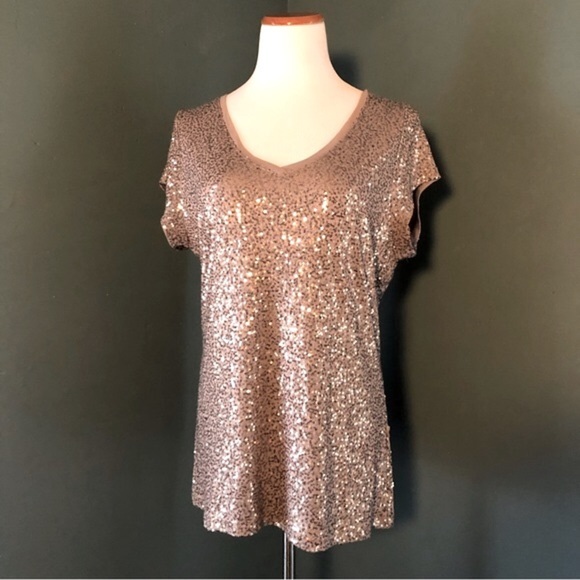 Inc silver Sequence top - Picture 1 of 4